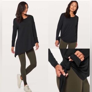 Lululemon To The Point Long Sleeve Shirt in Black - Size 10